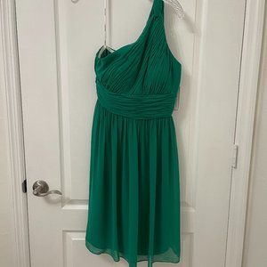 Green One Shoulder Party Dress in Size 6